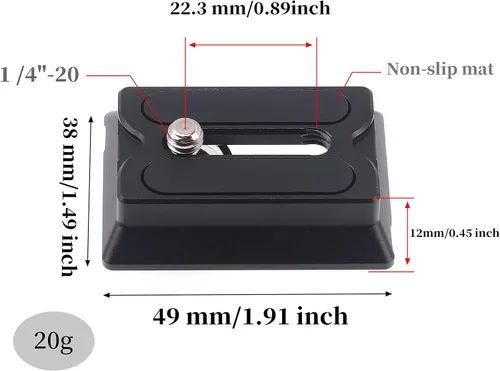 Miniatura 4 de Hersmay Placa superior RS4 de liberación rápida para DJI Ronin RS4 Mini /RS4 Pro/SC 2 / RSC 2 / RS 3 / RS 3 Pro Gimbal Accesorios Placa de montaje