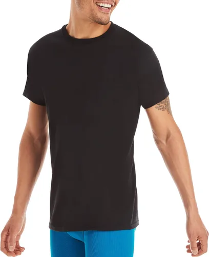 Miniatura 4 de Hanes Camiseta de algodón para hombre, absorbe la humedad, varios paquetes disponibles