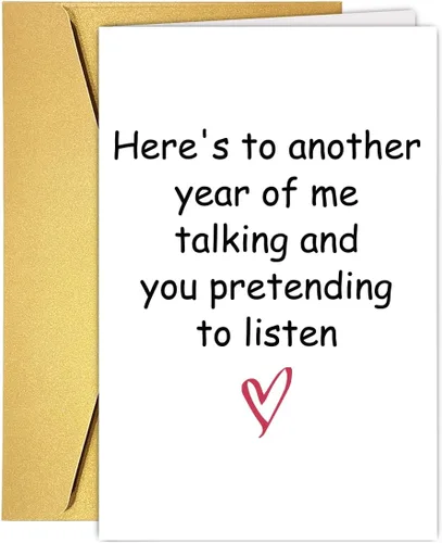 UUEFKTN Tarjetas divertidas de San Valentín para él y ella, tarjeta de aniversario humorística de San Valentín, regalo para marido, esposa, novio,
