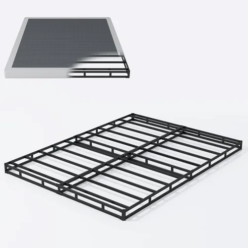 Miniatura 3 de Vehowy Base de resorte de 4 pulgadas para cama king, base de resorte solo tamaño king, base de colchón de servicio pesado, base de cama de metal