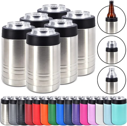 Miniatura 13 de Clear Water Home Goods - Enfriador de bebidas de acero inoxidable de doble pared aislado al vacío de 12 onzas - Revestimiento en polvo negro