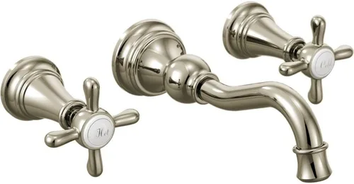 Miniatura 11 de Moen Grifo de baño de arco alto Weymouth de oro cepillado con 2 manijas (válvula se vende por separado), TS42112BG