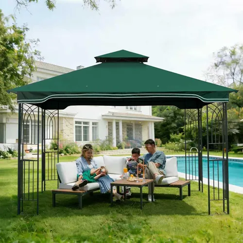 Miniatura 2 de SCOCANOPY Toldo de Repuesto para Cenador para Cenador de Patio Regency II de 10 x 12 pies, Modelo L-GZ798PST,A101004104,A101004105,(Verde Bosque)