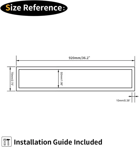 Miniatura 7 de GERZWY Toallero de baño de 36 pulgadas Barra de toalla de baño de acero inoxidable Estilo moderno Montaje en pared Acabado cepillado HG17703-LS