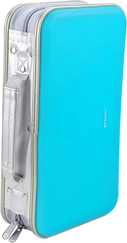 Miniatura 14 de Billetera para CD y DVD, capacidad de 96 unidades, resistente, resistente, almacenamiento de DVD, carcasa dura, soporte para disco de CD, funda