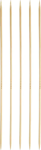 Miniatura 32 de Harfington - 5 piezas de agujas de tejer de bambú de doble punta, tamaño US 1 (2.25 mm), carbonizadas, 7.9 pulgadas (20 cm) rectas para tejer a