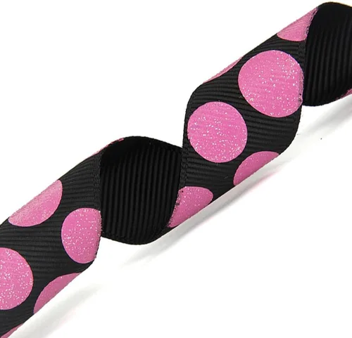Miniatura 10 de Morex Ribbon Sugar Dots - Cinta de grogrén con purpurina, 7/8 pulgadas por 20 yardas, aguamarina/lavanda (98805/20-612)