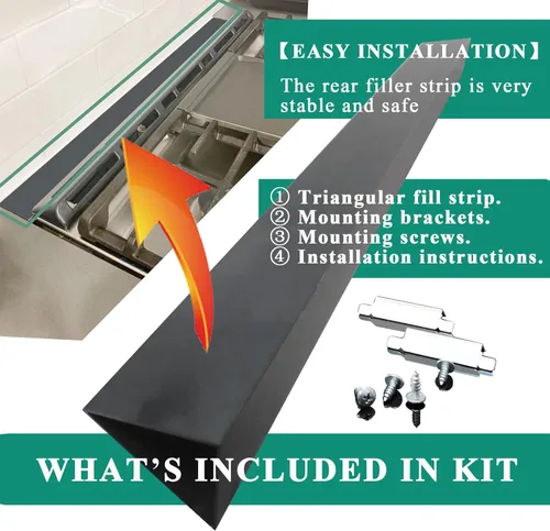 Miniatura 2 de Kit de moldura de relleno trasero para estufa o cocina deslizante de 30", tira de llenado universal para el espacio entre la estufa deslizante