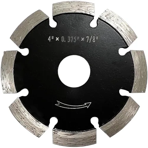 Miniatura 7 de Cuchillas cazadoras de grietas de diamante de 4 pulgadas para enrutar y reparar grietas en hormigón y asfalto, 1/4 pulgadas de ancho con un eje