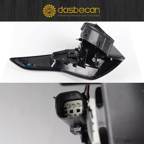 Miniatura 6 de Dasbecan Conjunto de luz trasera derecha del lado del pasajero con bombilla compatible con Ford Escape Kuga 2017 2018 2019 lámpara trasera de freno