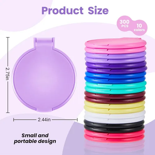 Miniatura 2 de Thyle 300 piezas de espejo compacto a granel, mini espejo de maquillaje redondo plegable para bolso, pequeño, portátil, cosméticos, regalos