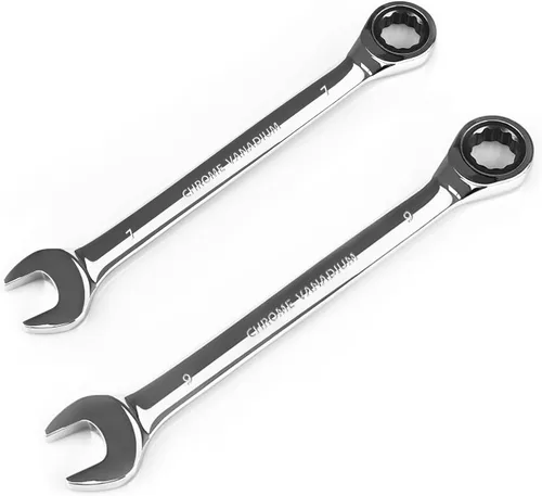 Miniatura 26 de Egofine Llave combinada de trinquete de 1-1/8 pulgadas SAE, llave de engranajes de grado industrial con diseño de 12 puntos, trinquete de 72