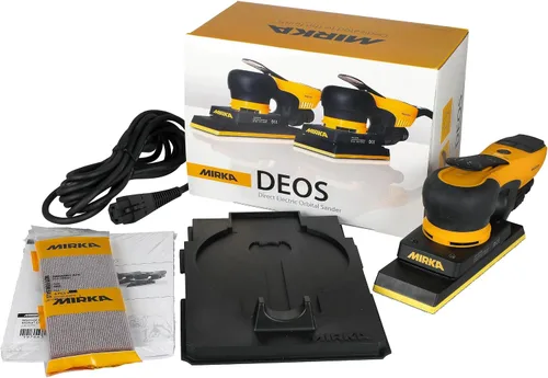Miniatura 2 de Lijado sin polvo con herramienta lijadora orbital eléctrica directa Mirka DEOS 383XCV / 2.75 pulgadas x 8 pulgadas / órbita de 3 mm / MID3830201US
