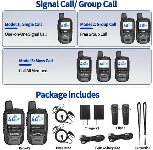 Miniatura 5 de Walkie Talkies - Radio rápida de alcance ilimitado a nivel nacional, 4G, larga distancia, 5000 millas, radio bidireccional POC portátil