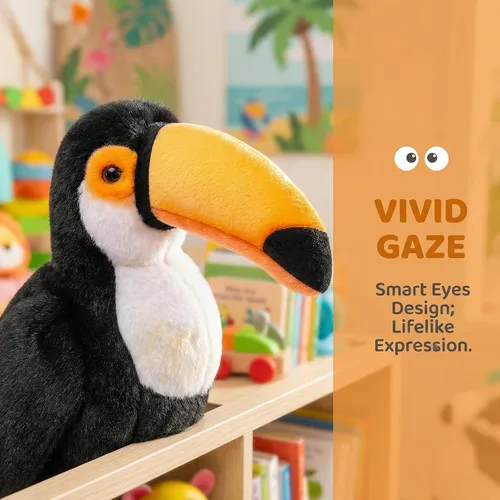 Miniatura 3 de Peluche de pájaro pequeño kiwi, animal de peluche realista de pájaro kiwi marrón de 5 pulgadas, lindo pájaro kiwi llavero de peluche como regalo
