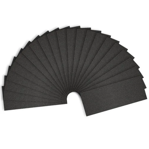 Miniatura 44 de Papel de lija de grano 120, hojas de lijado en seco y húmedo de 9 x 3.6 pulgadas para acabado de muebles de madera, lijado de metal y pulido