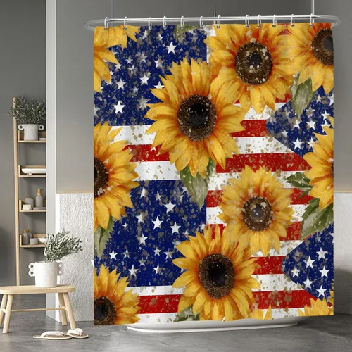 Miniatura 51 de Cortina de ducha de fantasma y gato negro para niños, 36 x 72 pulgadas, espeluznante y bonita, cortina de baño de Halloween con 6 ganchos, cortina