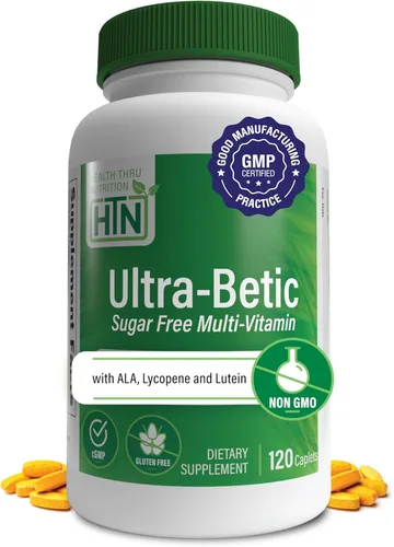 Miniatura 8 de Health Thru Nutrition Ultra-Betic Multivitamínico 60 unidades Apoya el nervio, la visión, la energía con ALA, licopeno Sin OMG, etiqueta