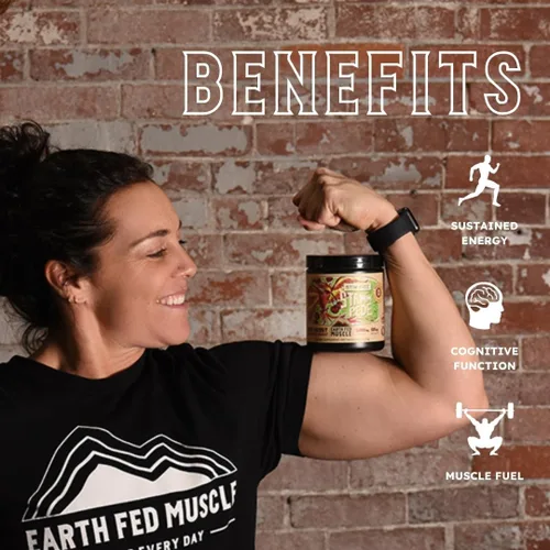 Miniatura 4 de Earth Fed Muscle Stampede sin estimulantes antes del entrenamiento, cereza agria, estimulante y sin cafeína, aumenta la energía, la resistencia