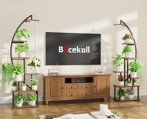 Miniatura 4 de Soporte para plantas de interior con luces de cultivo: estante grande para múltiples plantas, paquete de 2 estantes para plantas de 7 niveles