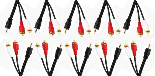 Miniatura 15 de Cable de audio estéreo macho a doble RCA macho (derecho e izquierdo), 6 pies - Paquete de 3