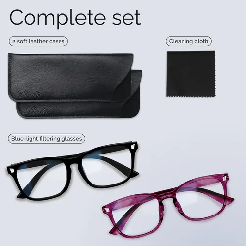 Miniatura 8 de livho Gafas de alta tecnología con luz azul – Lentes avanzados de bloqueo de luz azul para computadora – Fatiga de pantalla y protección UV *B9