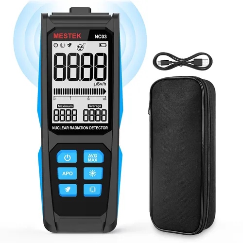 Miniatura 9 de Detector de radiación nuclear, MESTEK Geiger - Detector de radiación de dosímetro con pantalla dual digital y analógica, medidor de monitor de rayos