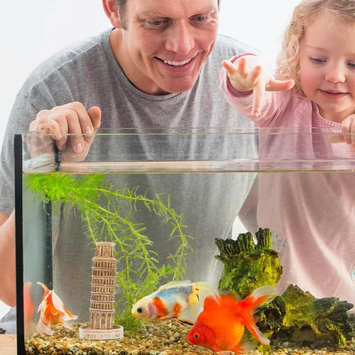 Miniatura 7 de Amosfun Mini torre inclinada de Pisa, estatua de resina para acuario, decoración de acuario, caja de almacenamiento de escritorio, adorno de pecera