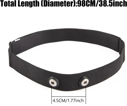 Miniatura 3 de Correa de pecho de repuesto para monitor de frecuencia cardíaca compatible con Polar H7 H1 Wahoo Tickr Garmin, correa de pecho suave de repuesto