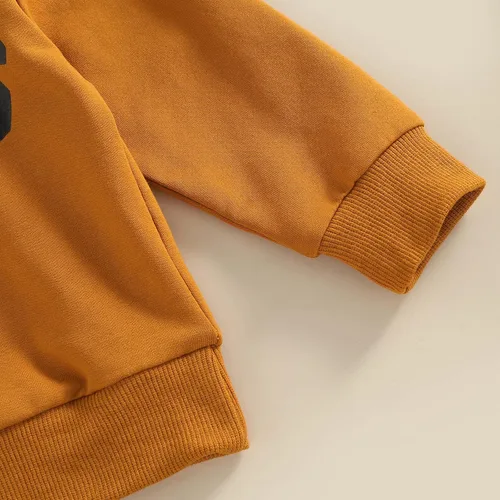 Miniatura 3 de Conjunto de 2 piezas de sudadera con capucha para bebé y niño, diseño de dinosaurio. Atuendo de otoño e invierno.