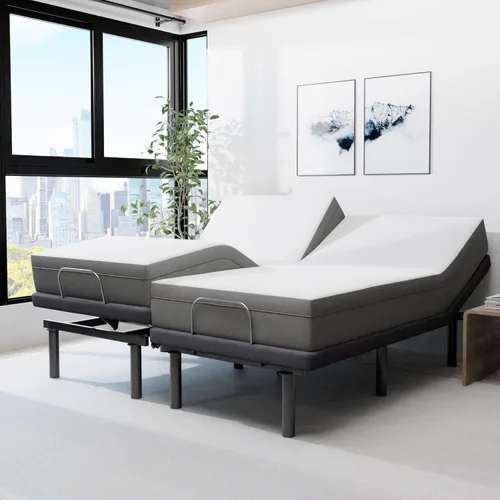 Miniatura 13 de Blissful Nights E4 Twin XL - Base de cama ajustable con masaje, anti ronquidos, gravedad cero, estación de carga USB doble, luz nocturna debajo