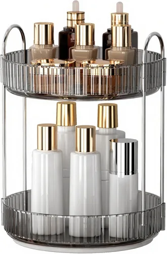 Miniatura 19 de YCIA&DONE Organizador de maquillaje giratorio de 360 grados y almacenamiento para encimera de tocador de 1 nivel, organizadores de cosméticos