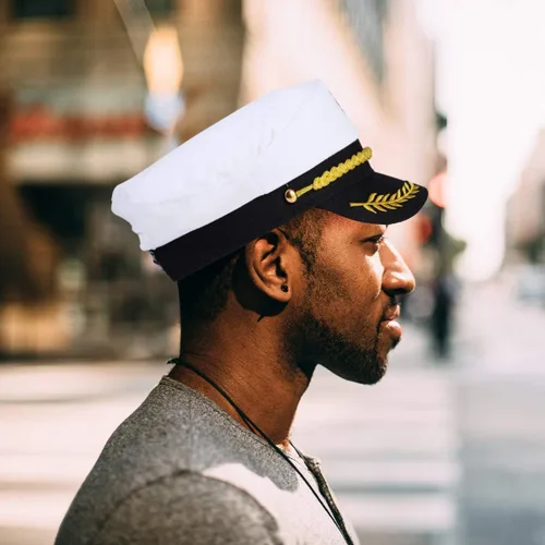 Miniatura 3 de Sombrero de capitán yate, gorra de navegación, ajustable, marinero, almirante marino, cosplay, sombrero para hombres, mujeres y niños, accesorios