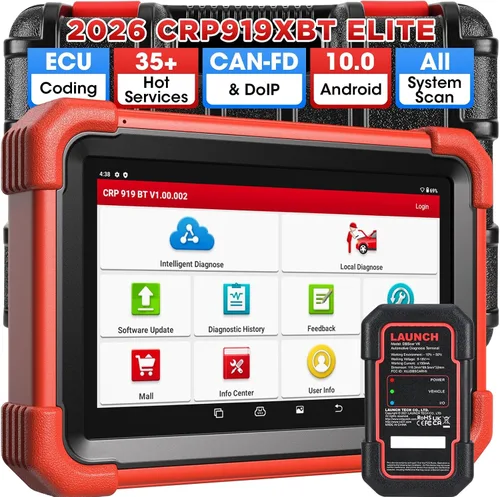 LAUNCH X431 CRP919XBT - Herramienta de escaneo bidireccional de todo el sistema, codificación ECU, escáner OBD2, más de 35 servicios, CANFD DOIP FCA