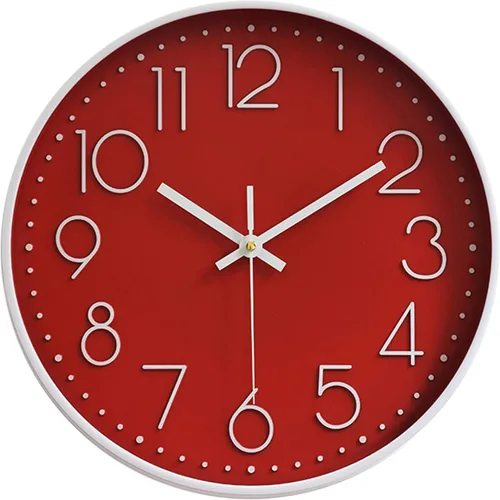 Miniatura 8 de Relojes de pared de cocina Preciser estilo vintage, reloj de pared sin tictac, funciona con pilas, cuarzo analógico, movimiento silencioso, reloj