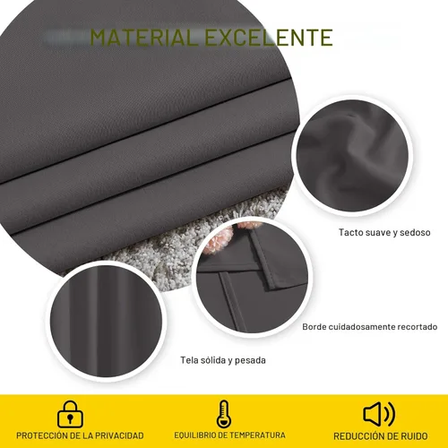 Miniatura 4 de NICETOWN - Cortinas opacas para dormitorio, tratamiento de ventana, con aislamiento térmico y ojales, lisas, para sala de estar