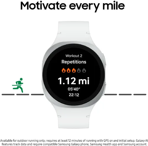 Miniatura 3 de Samsung Galaxy Watch 8 (2025) - Reloj inteligente LTE de 1.732 pulgadas, diseño de cojín, monitor de fitness, entrenamiento de sueño, entrenador