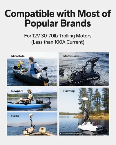 Miniatura 7 de Litime Batería LiFePO4 para Motores de Pesca por Curricán de 12V 100Ah (Grupo 31), Baterías de Litio Bluetooth de 12 Voltios, Máx. 15000 Ciclos