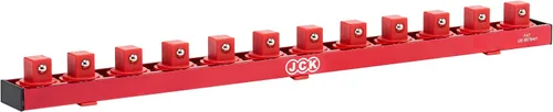 JCK Organizador de Dados de Aluminio de Calidad Profesional (Dado de 1/2") con tira de diseño especial y pernos de posicionamiento giratorio de 360