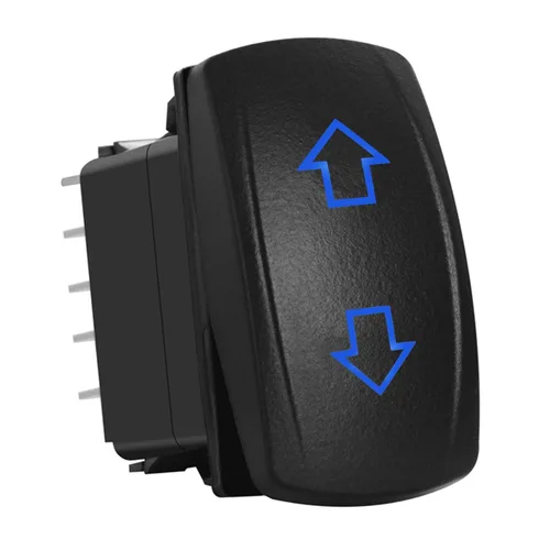 Miniatura 2 de Interruptor basculante momentáneo LED azul impermeable de 10 pines, interruptor momentáneo de encendido y apagado de 12 V/24 V, motor de CC