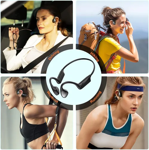 Miniatura 8 de Auriculares de Conducción Ósea - Auriculares Bluetooth 6.0 de Oído Abierto, Auriculares Inalámbricos con Micrófono y Ajuste Cómodo, 10 Horas