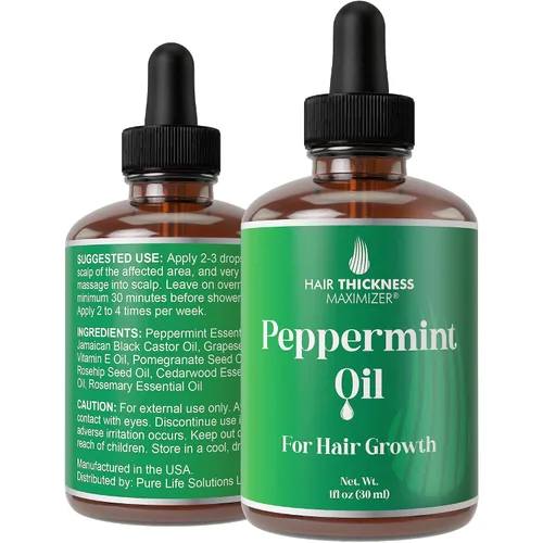 Aceite para el crecimiento del cabello de menta 1oz