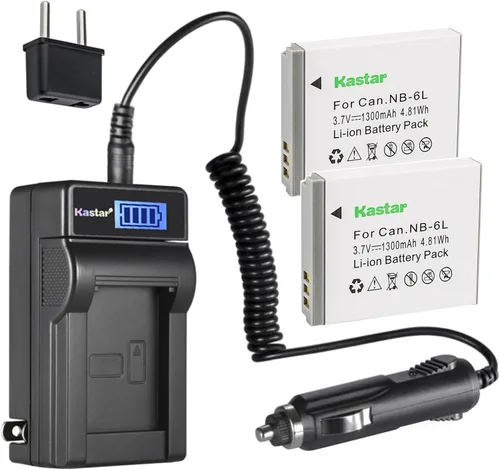Miniatura 5 de Kastar NB-6LH - Cargador de batería para Canon PowerShot SX510 HS, PowerShot SX520 HS, PowerShot SX530 HS, PowerShot SX540 HS, PowerShot SX600 HS