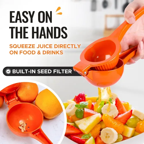 Miniatura 8 de Zulay - Exprimidor de naranja de metal de alta calidad, exprimidor de cítricos, prensa manual para extraer la mayor cantidad de jugo posible