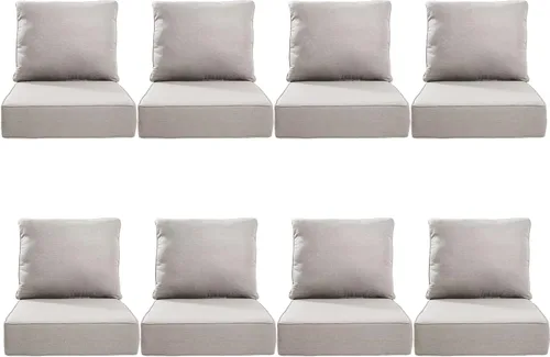 Miniatura 149 de Rilyson Cojines de patio para muebles de exterior, 22 x 24 pulgadas, respaldo alto y asiento profundo, cojín de exterior para sillas de patio, sofá