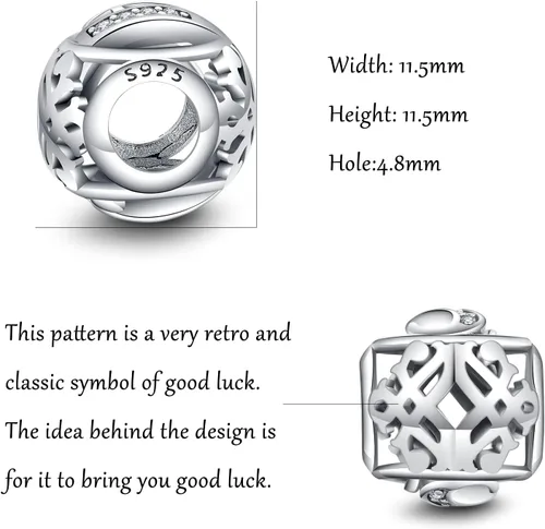 Miniatura 5 de TIZU Dijes de plata de ley 925 para dijes, pulseras, cuentas iniciales del alfabeto, joyería de regalo para mujeres