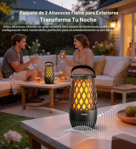 Miniatura 2 de Altavoces para exteriores, regalos para hombres, altavoz Bluetooth con luces, multisincronización, hasta 100 altavoces, emparejamiento automático