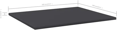 Miniatura 2 de 4 tableros de repuesto para estanterías, paneles de repuesto de aglomerado, unidades de almacenamiento, estantes organizadores, color gris hormigón