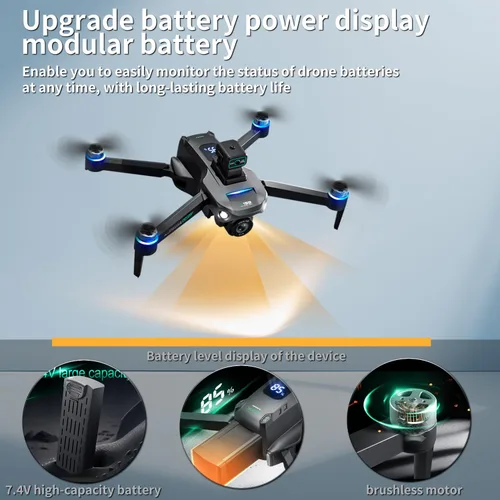 Miniatura 5 de Drone GPS con controlador de pantalla HD de 5.9 pulgadas, cámara UHD 2K, prevención de obstáculos láser de 360°, despegue/retorno con una tecla