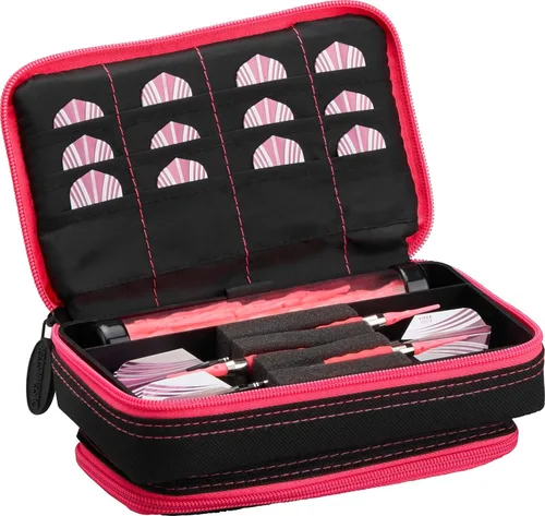 Miniatura 16 de Casemaster Plazma Plus, 3 dardos para dardos suaves y de acero con bolsillo frontal grande para dispositivos móviles, tubo de almacenamiento Negro
